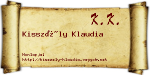 Kisszély Klaudia névjegykártya